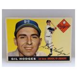 1955 Topps Gil Hodges 187 Hof-High Number