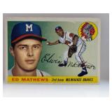 1955 Topps Ed Mathews 155 Hof-High Number