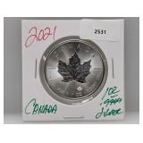 2021 1oz .999 Silv Canada Maple Leaf