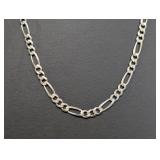 24" .925 Sterling Figaro Chain Necklace (28.2G)