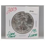 2003 1oz .999 Silver Eagle $1 Dollar