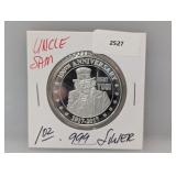 1oz .999 Silv Uncle Sam Round