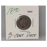 1870 Three Cent Piece