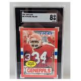 1985 Topps USFL #86 Herschel Walker SGC 8 NM-MT+