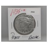 1935-S 90% Silver Peace $1 Dollar