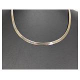 20" .925 Sterl Wide Herringbone Chain Necklace