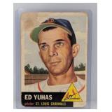 1953 Topps Ed Yuhas #70 Paper Loss