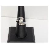 .925 Sterling Swirled Ring Sz 8