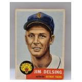 1953 Topps Baseball HN #239 Jim Delsing Crease