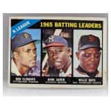 1966 Topps Baseball Ldrs HOF Clemente/Aaron/Mays