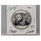 2015 1oz .999 Silver Panda 10 Yuan