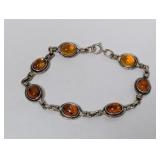 8" .925 Sterling Baltic Amber Bracelet