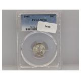 PCGS 1945 MS66 90% Silv Mercury Dime