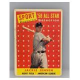 1958 Topps Jackie Jensen 489 All Star Stain/Crease