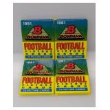 4 Packs 1991 Bowman Footballï¿½