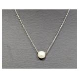 18" .925 Sterling Faux Pearl Necklace