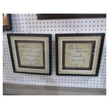 (2) 12X12 FRAMED VERSES