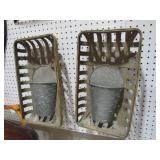 (2) TOBACCO BASKETS W/METAL PLANTERS