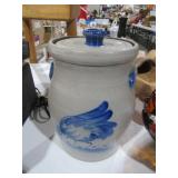 ROWE POTTERY SALT GLAZE CROCK W/ LID