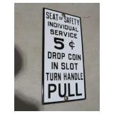 PORCELAIN 5 CENT ADV. SIGN