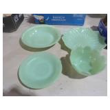 4 PC FIREKING JADEITE