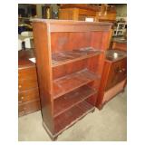 VTG MAHOGANY ADJ. SHELF BOOKCASE