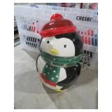 CERAMIC PENGUIN COOKIE JAR