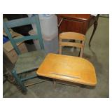 CHILD SCHOOL DESK & COUNTRY CHAIR