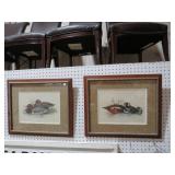 PAIR OF ARTIST SIGNED DUCK PRINTS