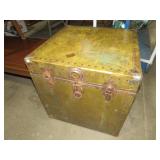 VTG BRASS CEDAR LINED TRUNK