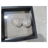 (2)1943 WALKING LIBERTY SILVER HALF DOLLARS- 90% S