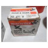 WINCHESTER FULL BOX 20 GAUGE SHELLS 25 QTY