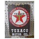 METAL TEXACO MOTOR OIL ADV. SIGN