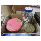 JARS AND TINS OF OLD BUTTONS