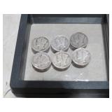 (6) MERCURY DIMES - 90% SILVER