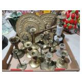 VINTAGE BRASS CANDLE HOLDER COLLECTION