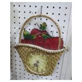 CERAMIC&STAIND GLASS BASKET CLOCK