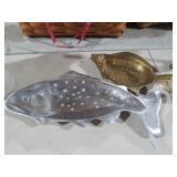 (2) FISH TRAYS BRASS & ALUMINUM