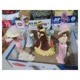 (5)THOMAS KINKADE SOUTHERN & VICTORIAN LADY FIGURI