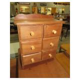 SMALL WALNUT 6 DWR CHILDS CHEST