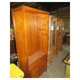 SOLID WOOD 2DR OPEN FRONT CABINET