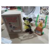 MINNIE MOUSE WIND UP TOY & FRED FLINTSTONE TOY