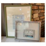 Large Green Wood Picture Frame Holds 8x10 Photo