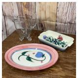 Gail Pittman Large Dinner Plate, and A Krosno