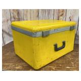 Yellow Vintage Fiber Glass Storage Box.