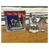 Porcelain Christmas Village Light Up House