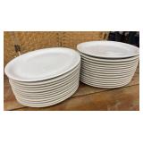 Set of 26 Oval Restaurant Plates