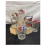 Set of 6 Commemorative Glasses.