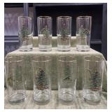 8 Spode Christmas Tree Highball Glasses