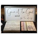 Bundle of 3 Hanging Art Pictures w/ Sayings